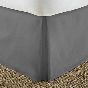 Solid Gray Premium Twin Bed Size Bedskirt Bed Skirt NEW NIP